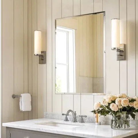 BOXED SIEN RECTANGLE FLAT GLASS WALL ACCENT MIRROR (1 BOX)