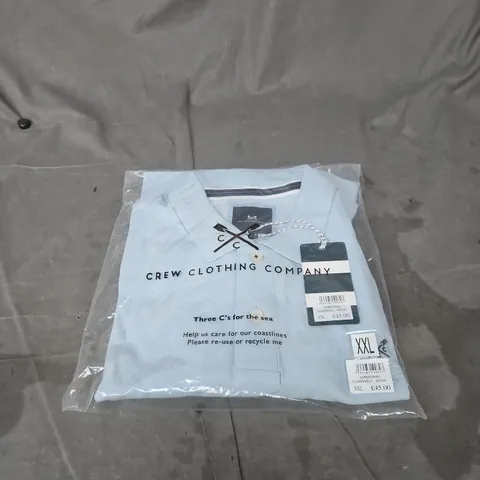 CREW CLOTHING COMPANY LS PIQUE POLO CASHMERE BLUE XXL BAGGED