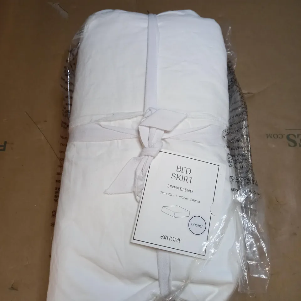 H&M HOME LINEN BLEND BED SKIRT - DOUBLE