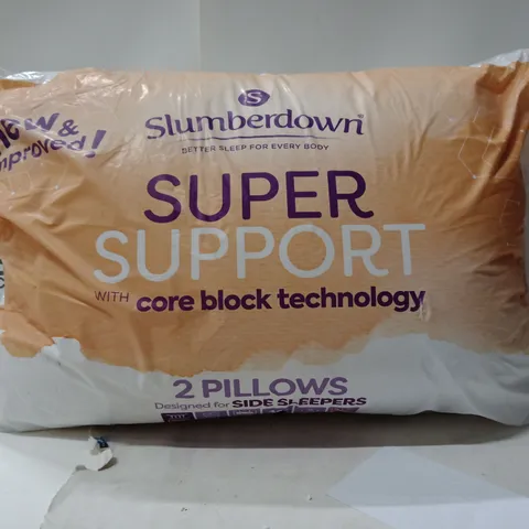 BAGGED SLUMBERDOWN SUPER SUPPORT PILLOW PAIR β 2 PILLOWS IN PACK