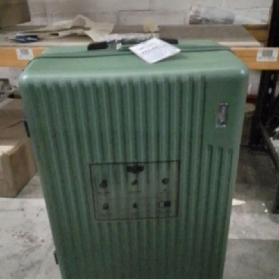 LUGG 3PCS SET SUITCASE LOCKABLE SYSTEM BLACK GREEN