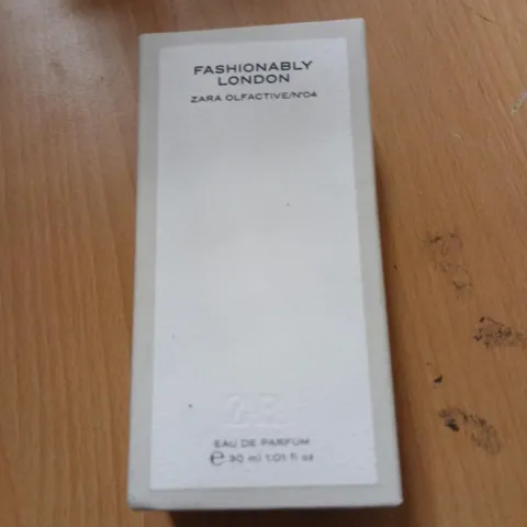 BOXED FASHIONABLY LONDON ZARA OLFACTIVE NO04 EAU DE PARFUM 30ML