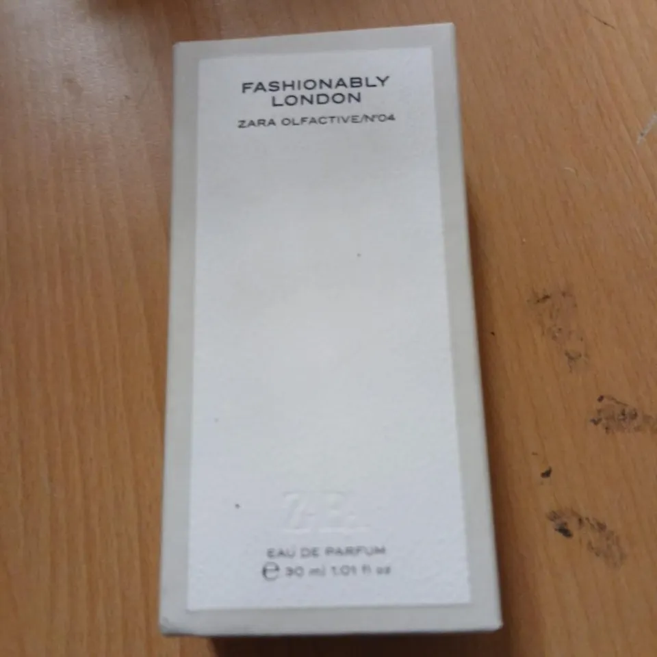 BOXED FASHIONABLY LONDON ZARA OLFACTIVE NO04 EAU DE PARFUM 30ML