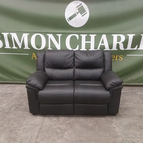 ALBION LUXURY FAUX LEATHER HIGH BACK 2 SEATER SOFA