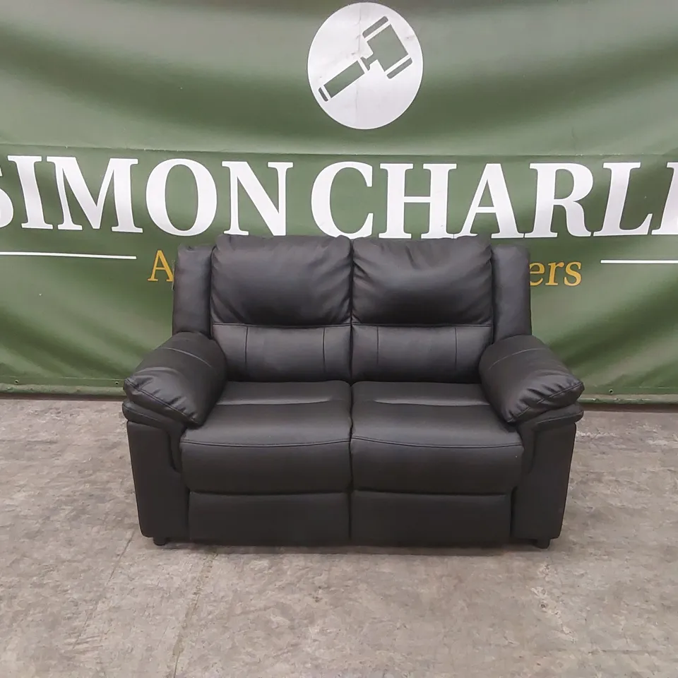 ALBION LUXURY FAUX LEATHER HIGH BACK 2 SEATER SOFA  RRP £519
