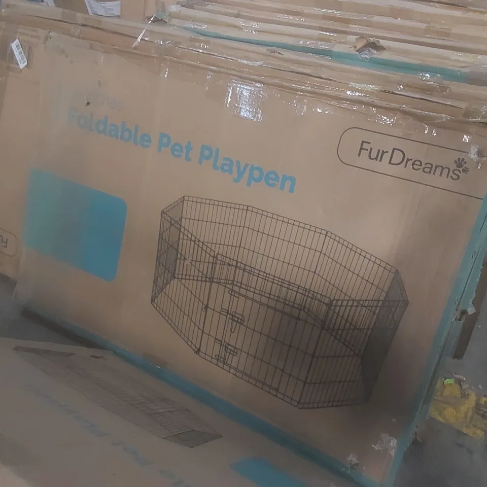 BOXED FUR DREAMS 36" FOLDABLE PET PLAYPEN 