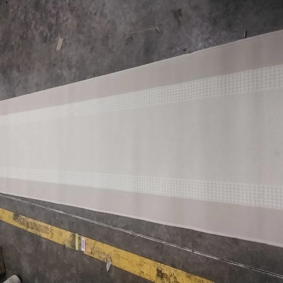 FLATWEAVE IVORY RUG APPROXIMATELY 80X300CM