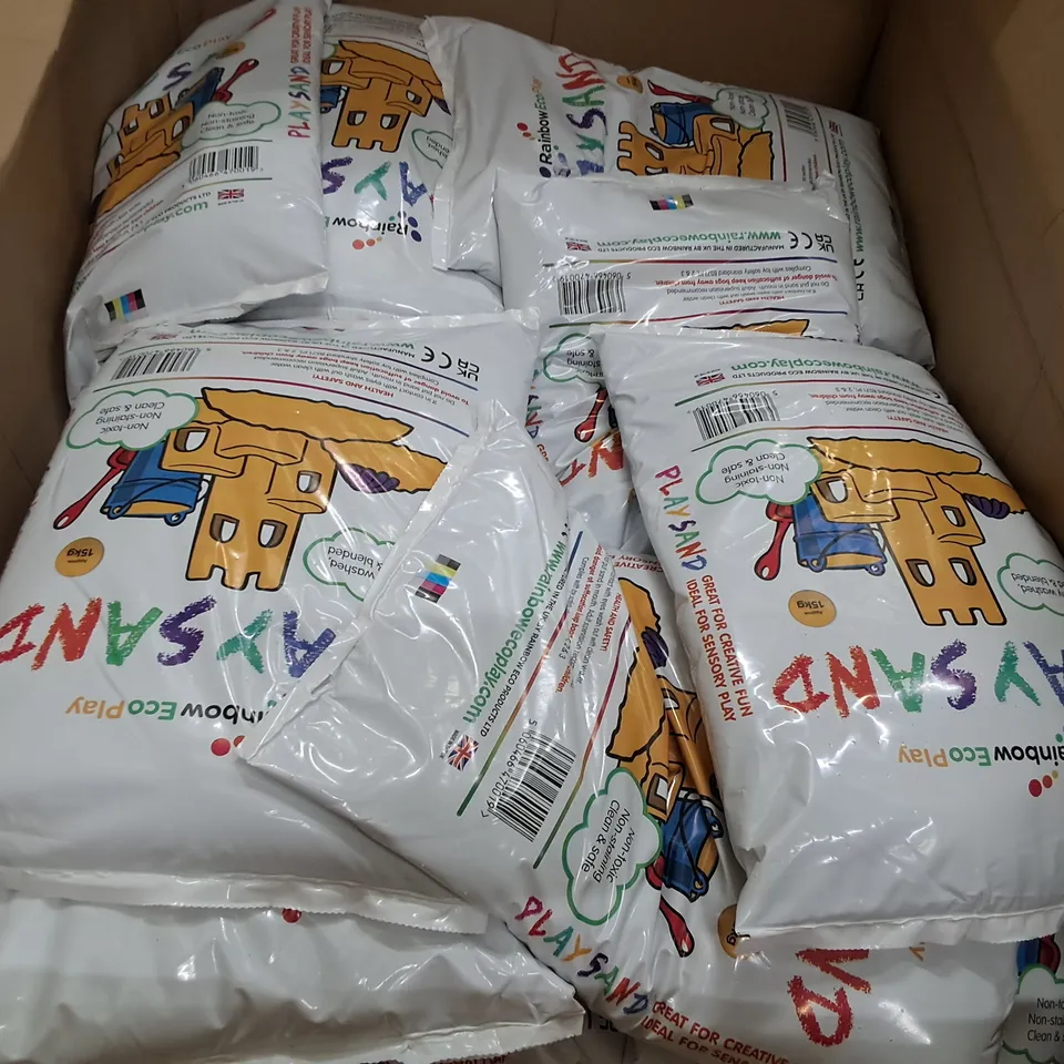 PALLET OF 15KG BAGS OF RAINBOW ECO PLAY SAND
