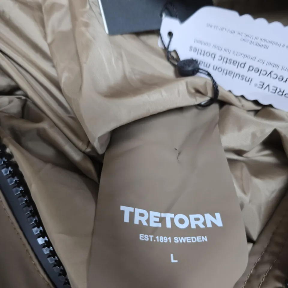 TRETORN LONG PUFFER COAT – TAUPE, SIZE L