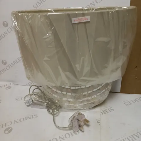 DAGAZZI ALENA TABLE LAMP - MOSAIC SHELL & MIRROR FINISH, IVORY COTTON SHADE