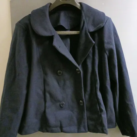 KIM AND CO LADIES SWING COAT NAVY XXL