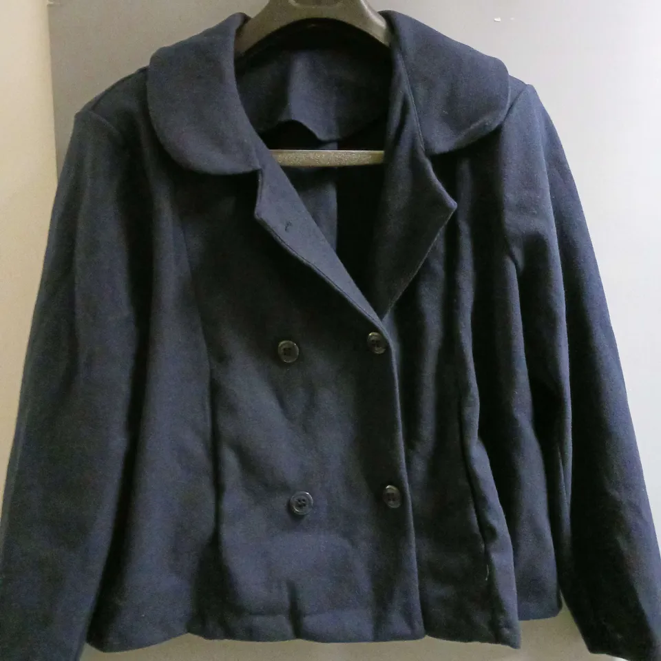 KIM AND CO LADIES SWING COAT NAVY XXL