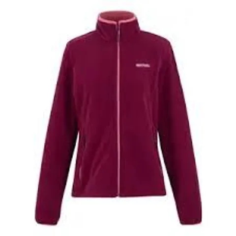 BRAND NEW REGATTA LADIES FLOREO IV FULL ZIP FLEECE DARK PIMENTO - UK SIZE 26