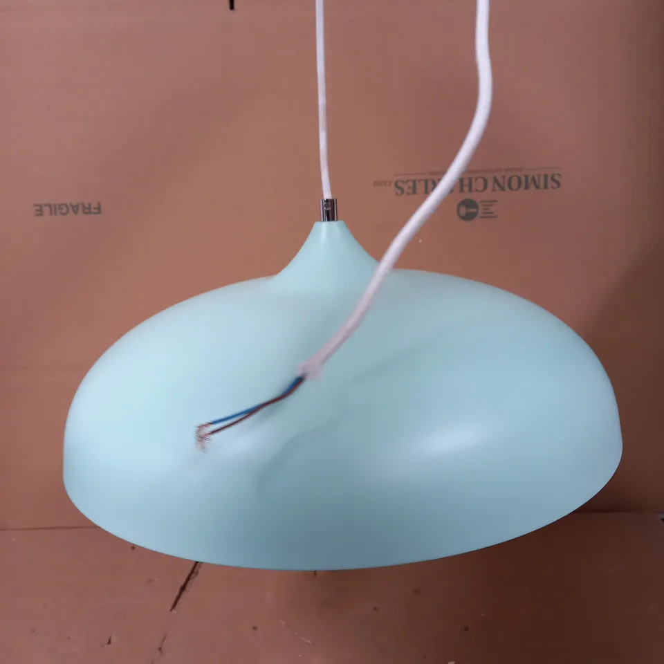 BLUE DOME HANGING LIGHT