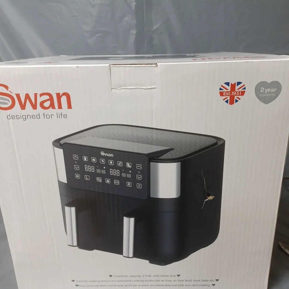 BOXED SWAN 7.6L DUAL AIR FRYER 