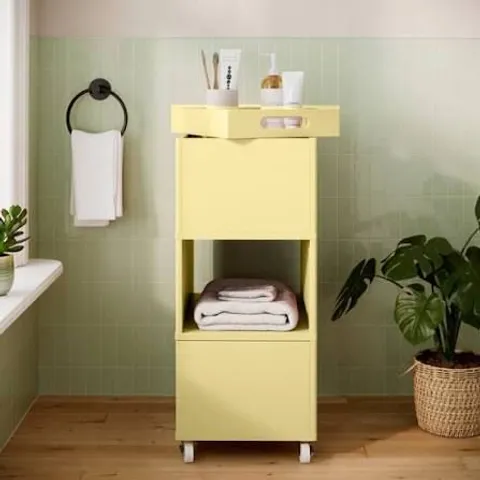 BOXED DUNHELM SAWYER STORAGE CADDY - PRIMROSE YELLOW (1 BOX)