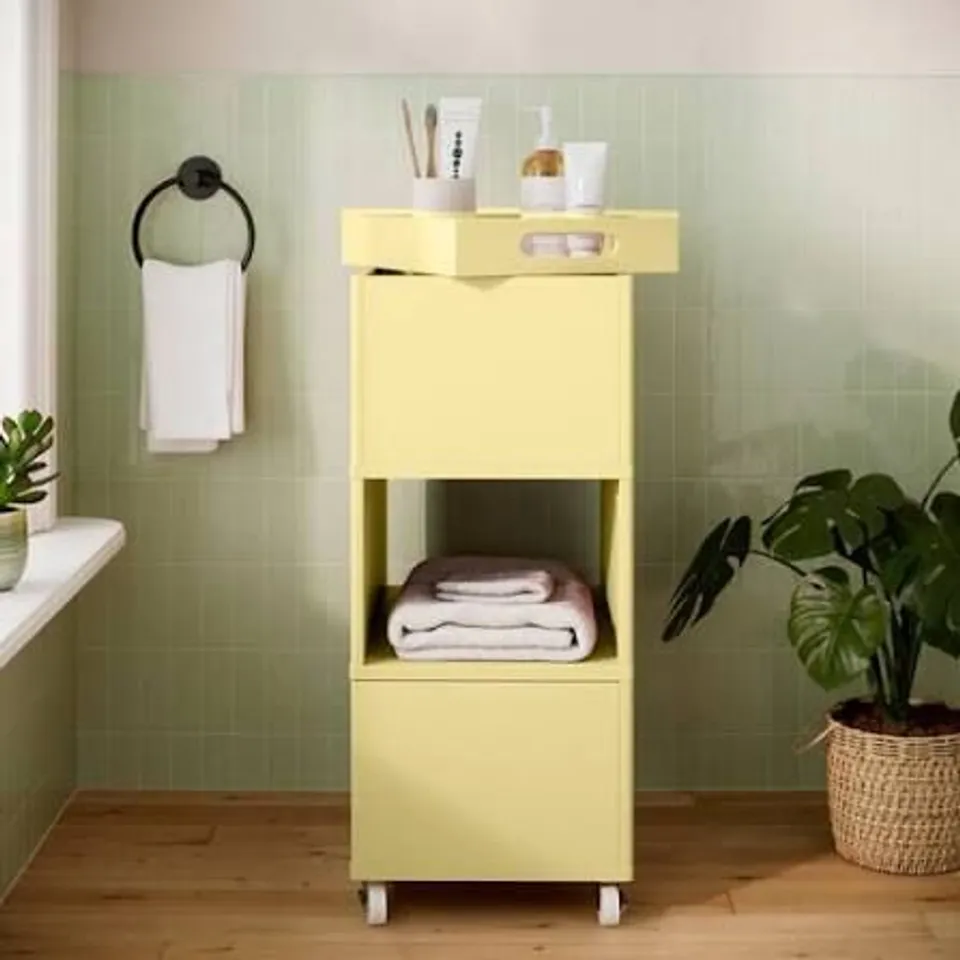 BOXED DUNHELM SAWYER STORAGE CADDY - PRIMROSE YELLOW (1 BOX)