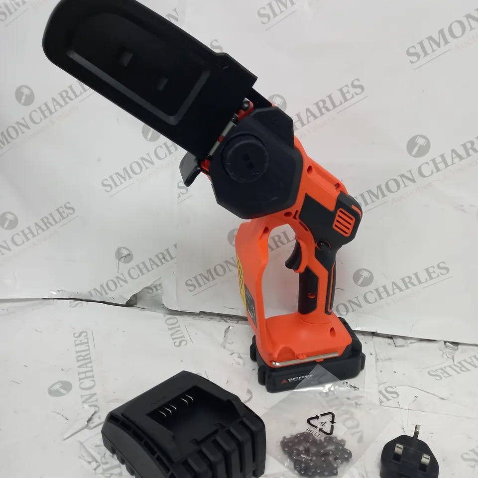 OUTLET YARD FORCE 20V MINI CHAIN SAW WITH CARRY CASE & EXTRA CHAIN
