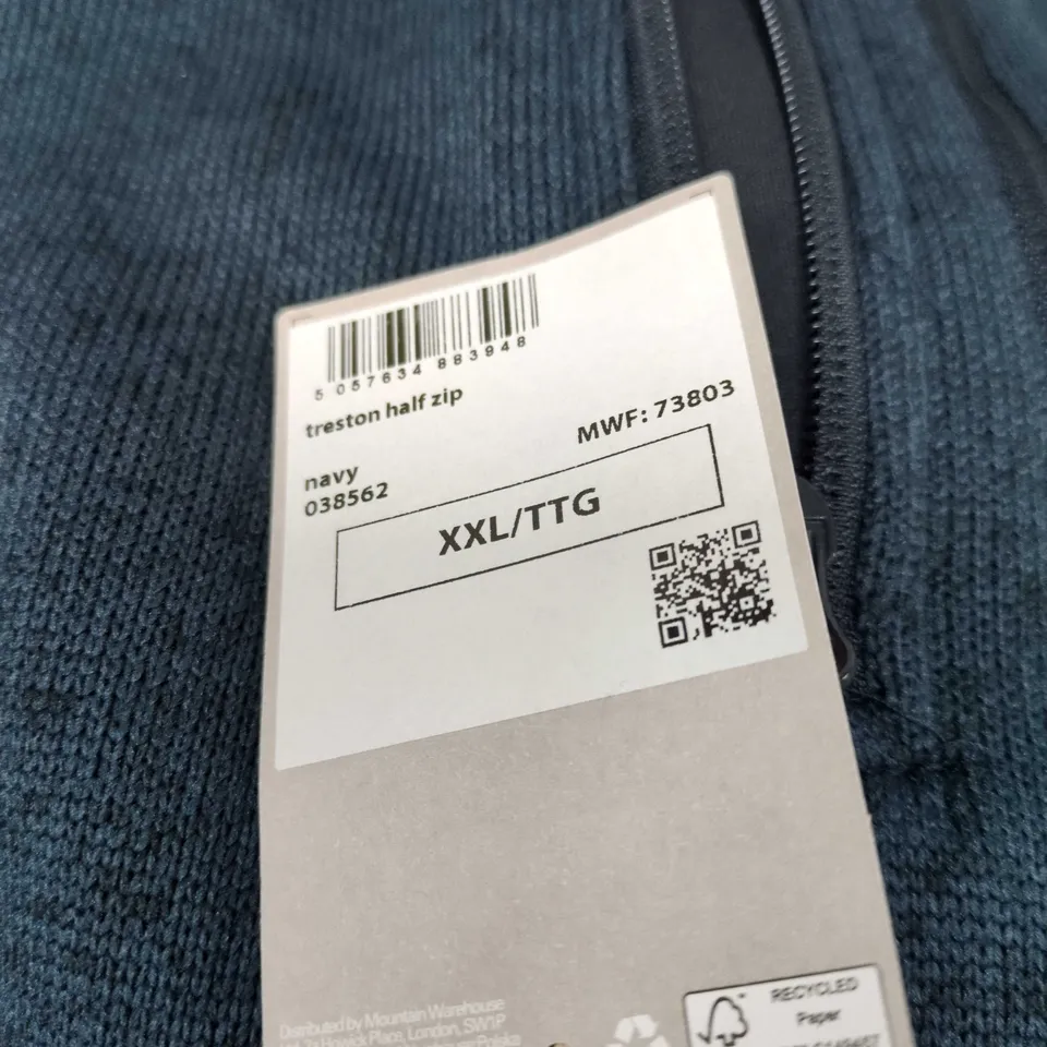 MOUNTAIN WAREHOUE TRESTON HALF ZIP NAVY XXL
