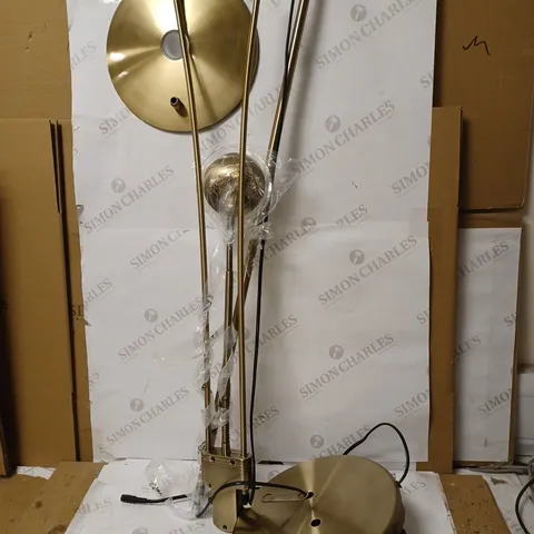 JOHN LEWIS LEVITY LED UPLIGHTER ANTIQUED BRASS FLOOR LAMP