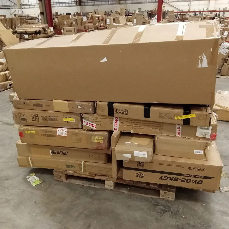 PALLET OF ASSORTED INCOMPLETE DESIGNER FURNITURE PARTS AND PIECES