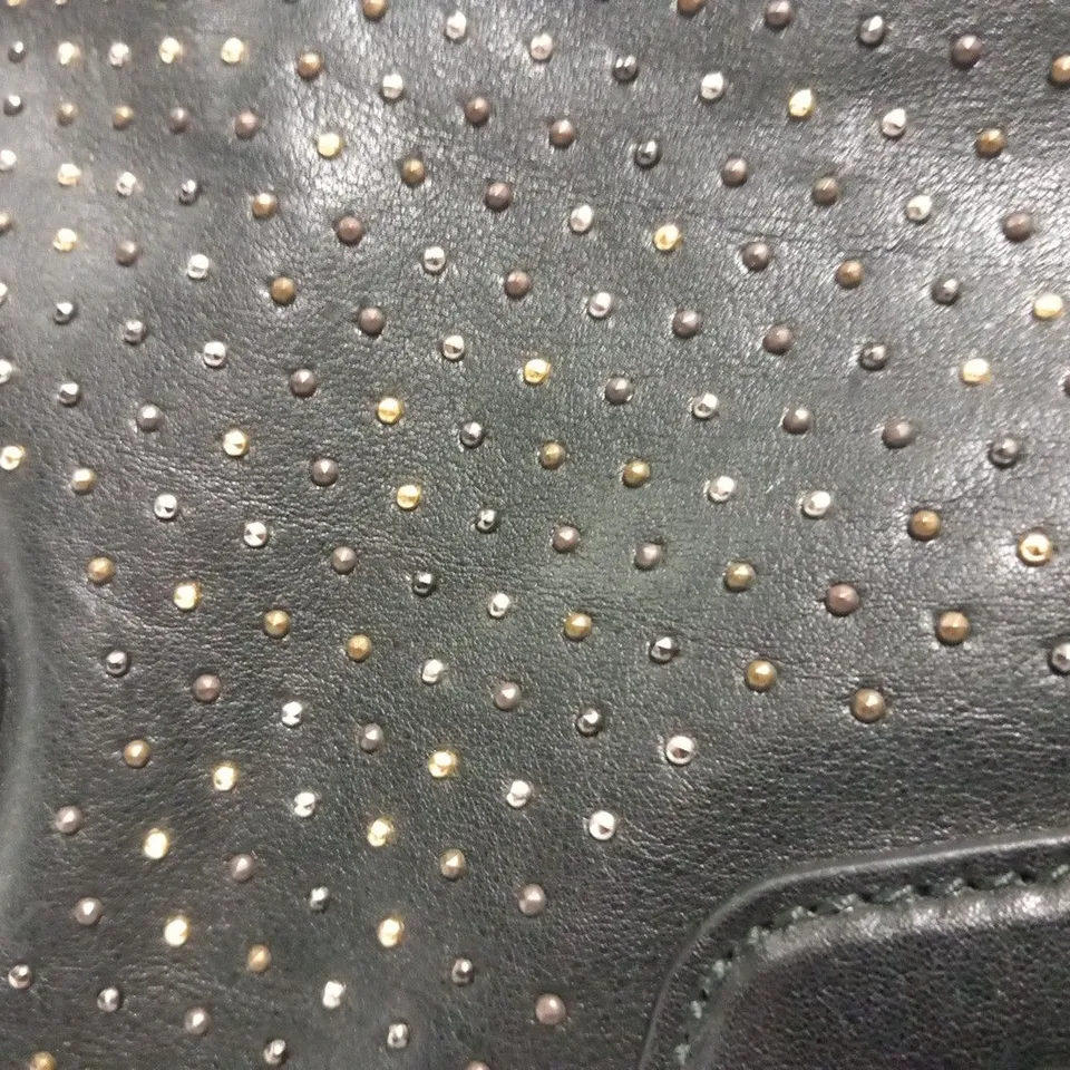 YVES SAINT LAURENT BLACK STUDDED HANDBAG