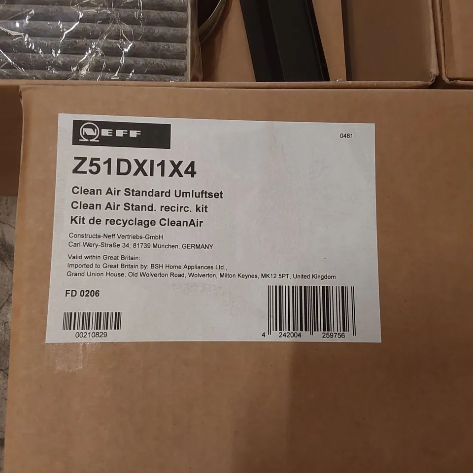 5x BRAND NEW BOXED NEFF Z51DXI1X4 CLEAN AIR STANDARD RECIRCULATION KITS (5 BOXES)