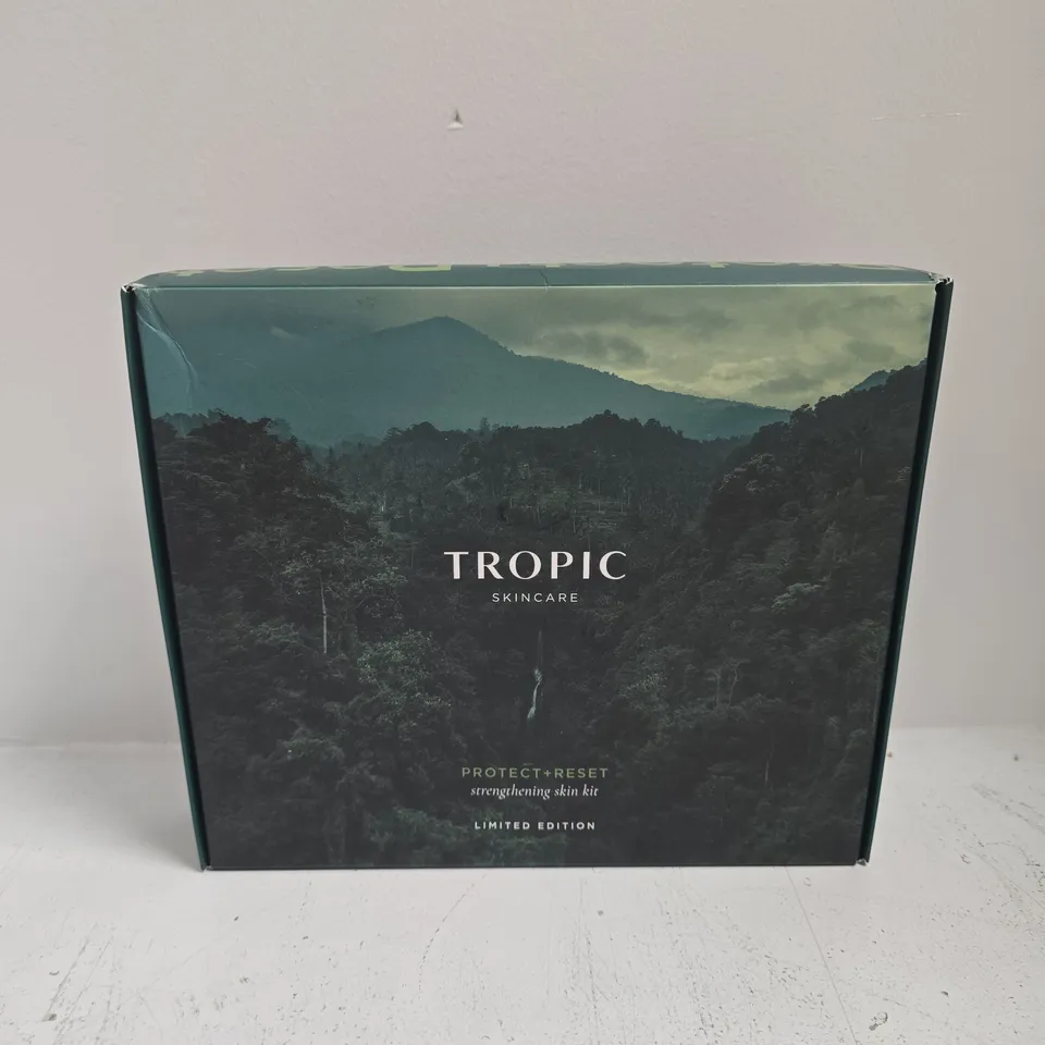 BOXED TROPIC SKINCARE PROTECT + RESET STRENGTHENING SKIN KIT LIMITED EDITION