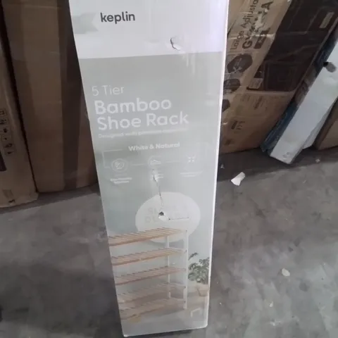 KEPLIN 5 TIER BAMBOO SHOE RACK 