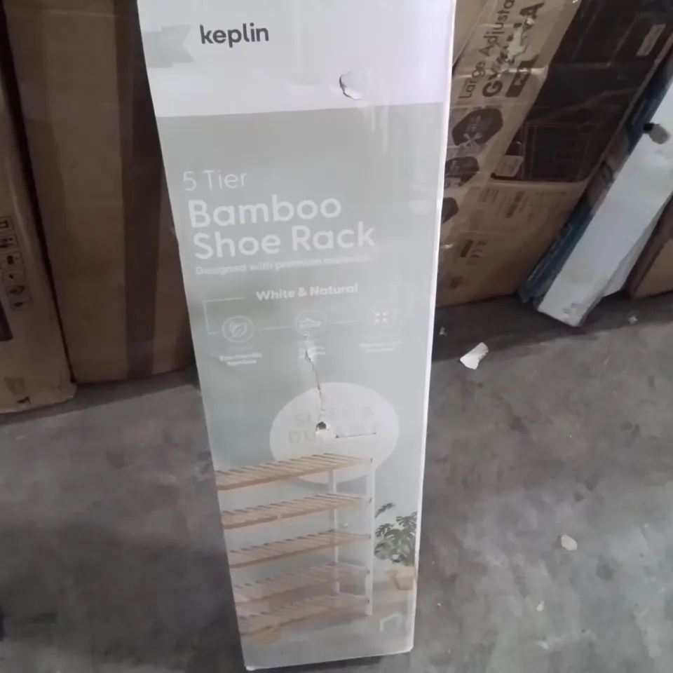 KEPLIN 5 TIER BAMBOO SHOE RACK 