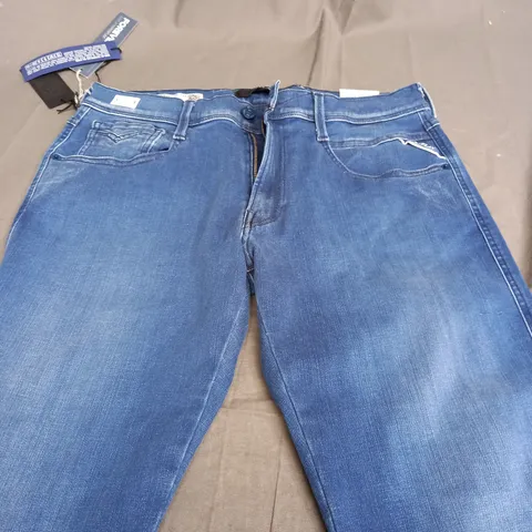 REPLAY ANBASS HYPERFLEX JEANS - SIZE 32