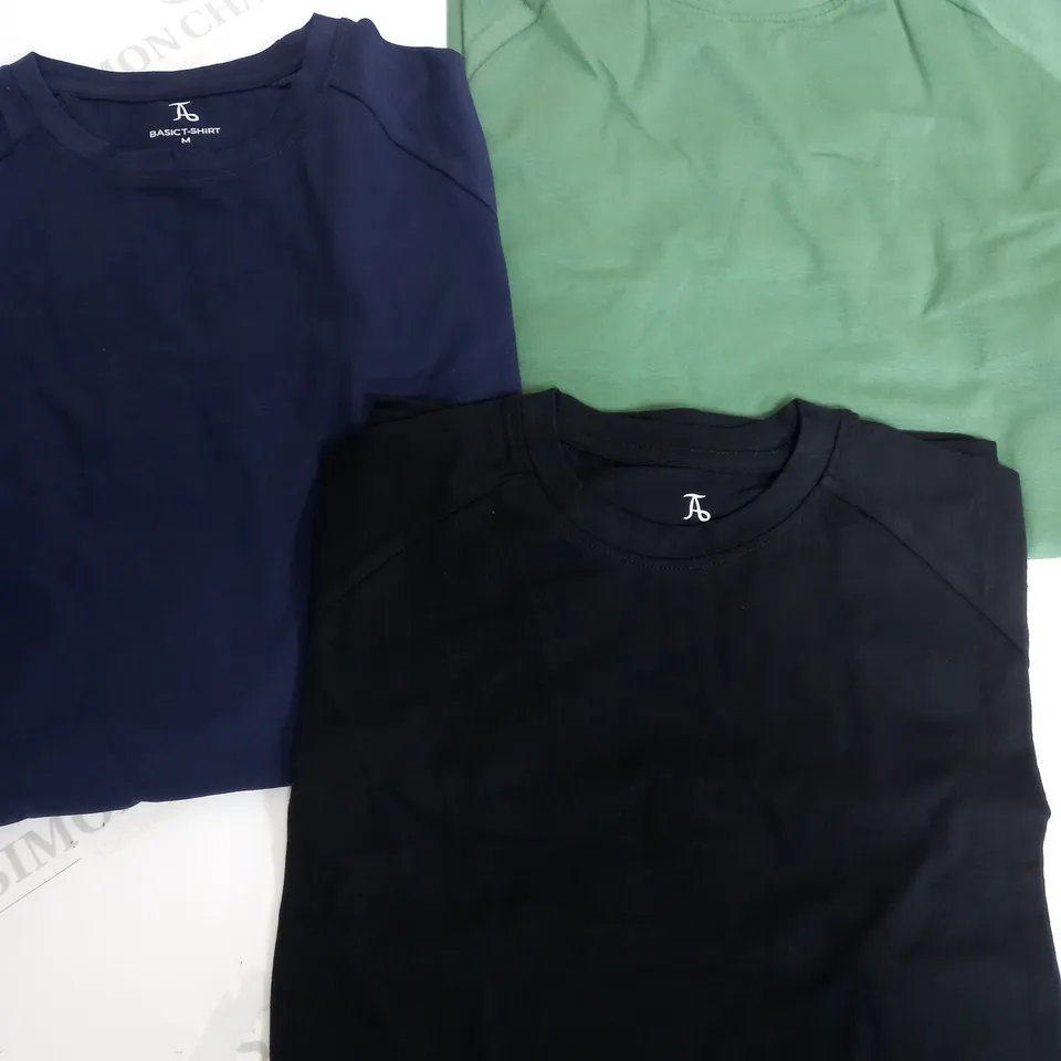 SET OF 3 TAILORED ATHLETE BLANK T-SHIRTS - M