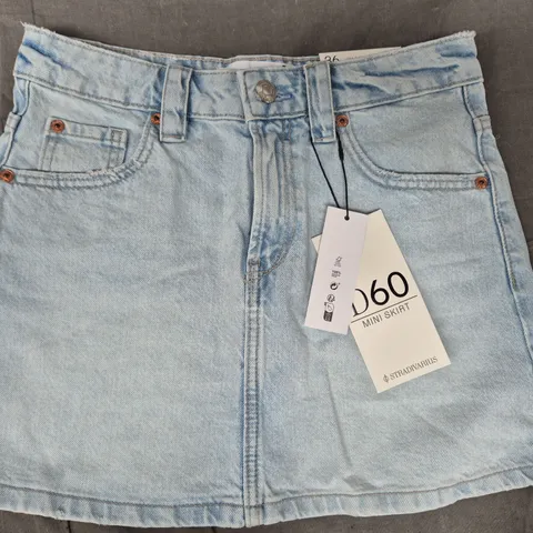 STRADIVARIUS D60 MINI SKIRT IN BLUE SIZE UK 8