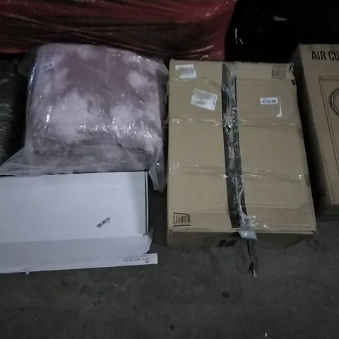 PALLET OF ASSORTED ITEMS INCLUDING AIR COOLER, HIVE SECRETS, RECCI BEDDING, LANG XUN TRAMPOLINE, DOBBOR STAND MIXER, JOYSTAR BIKES