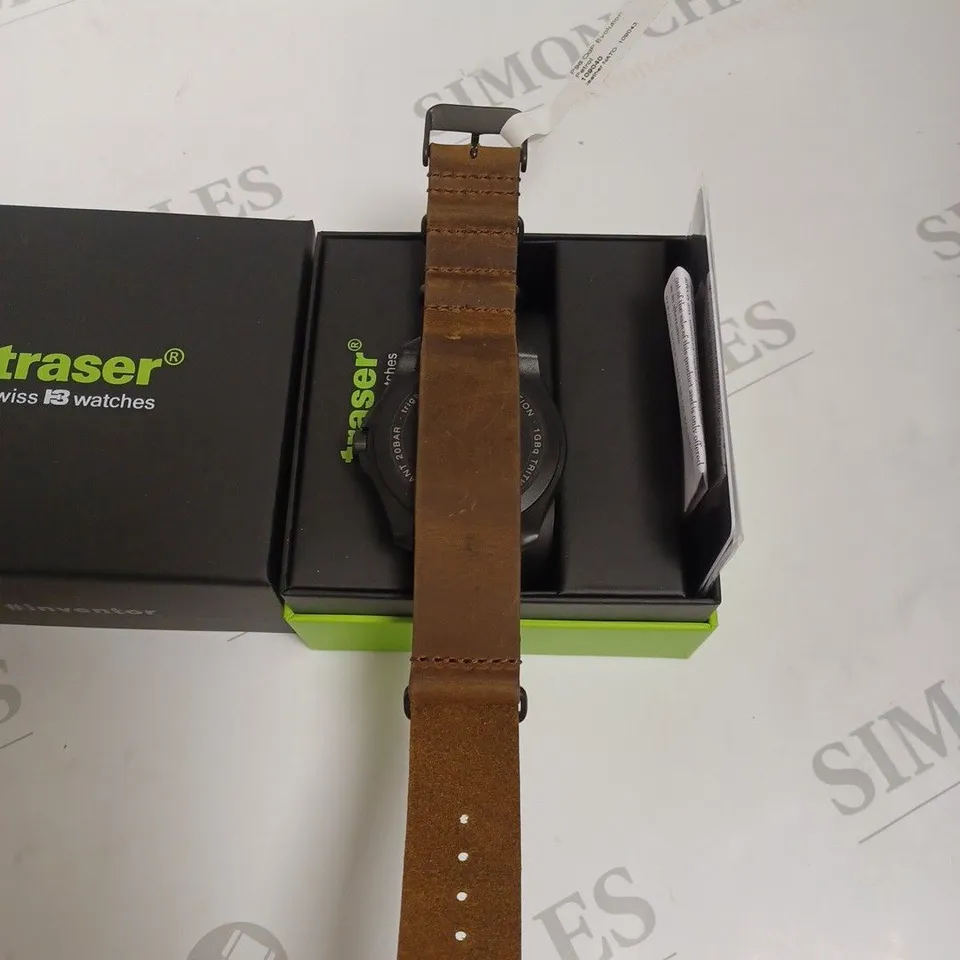 BOXED TRASER GENTS SWISS MADE P96 EVOLUTION WATCH - BROWN