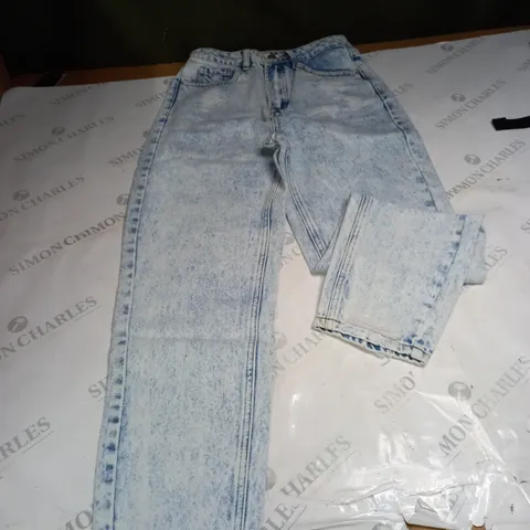 XS LIGHT BLUE RIPPED DENIM JEANS 