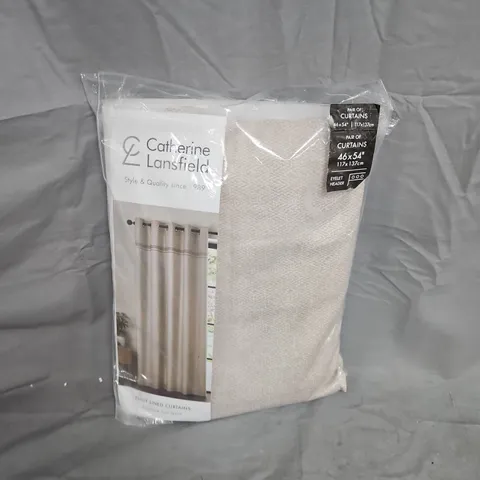 CATHERINE LANSFIELD FULL LENGTH CURTAINS – PAIR, FULLY LINED (46X54 INCHES / 117X137 CM)