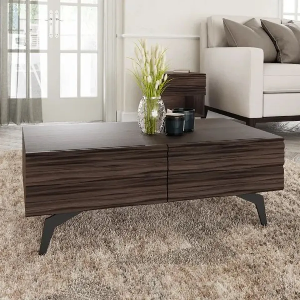BOXED GFW BANTHAM COFFEE TABLE - DARK WALNUT (1 BOX)