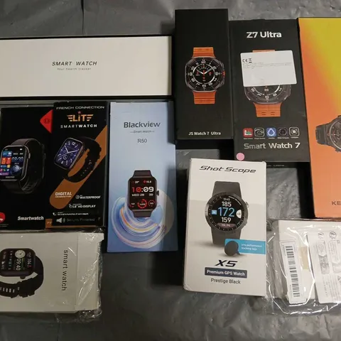 LOT OF APPROXIMATELY 11 ASSORTED BOXED SMART WATCHES