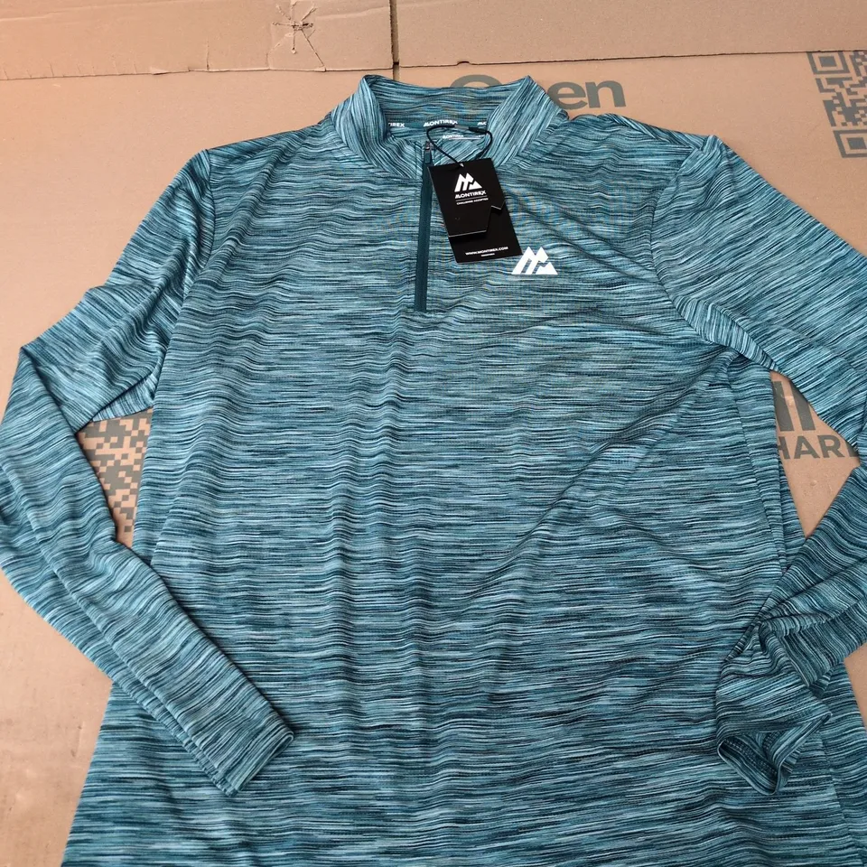 MONTIREX TRAIL 2.0 1/4 ZIP IN OCEAN ABYSS/STEEL TEAL - LARGE