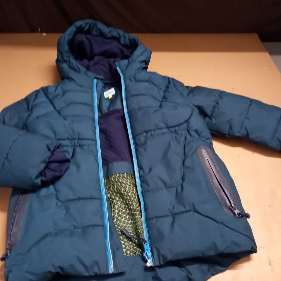 BAKER TEAL BOYS HOODED COAT - AGE 7