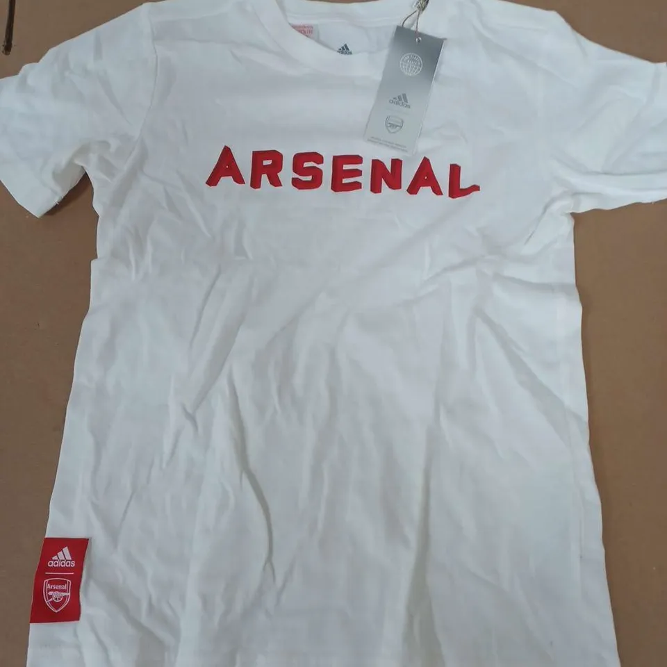 ADIDAS ARSENAL KIDS TEE IN WHITE - 9-10Y