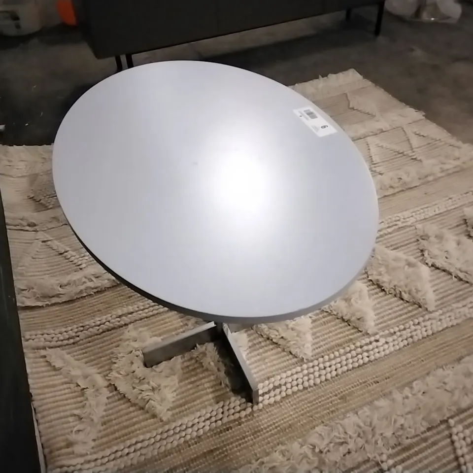 DESIGNER JESSE TOBIA LIGHT GREY OVAL TABLE  RRP £372