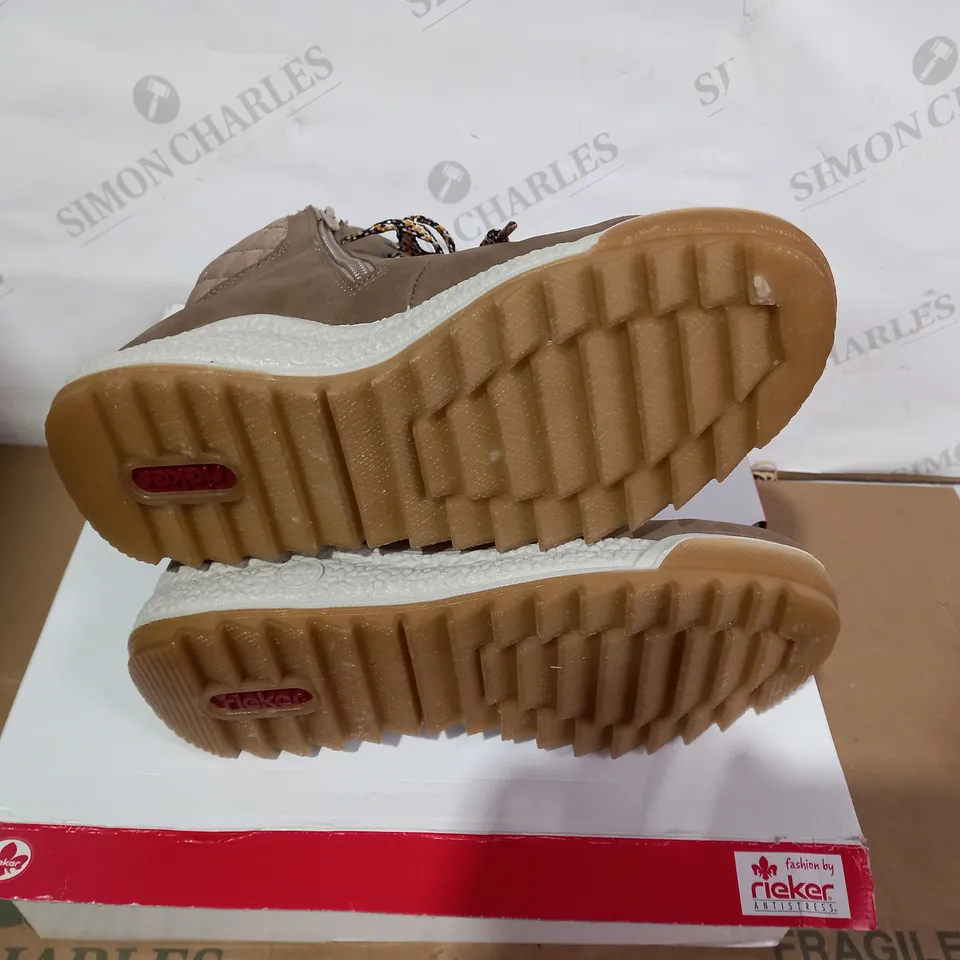BOXED PAIR OF RIEKER BOOTS- SIZE 40