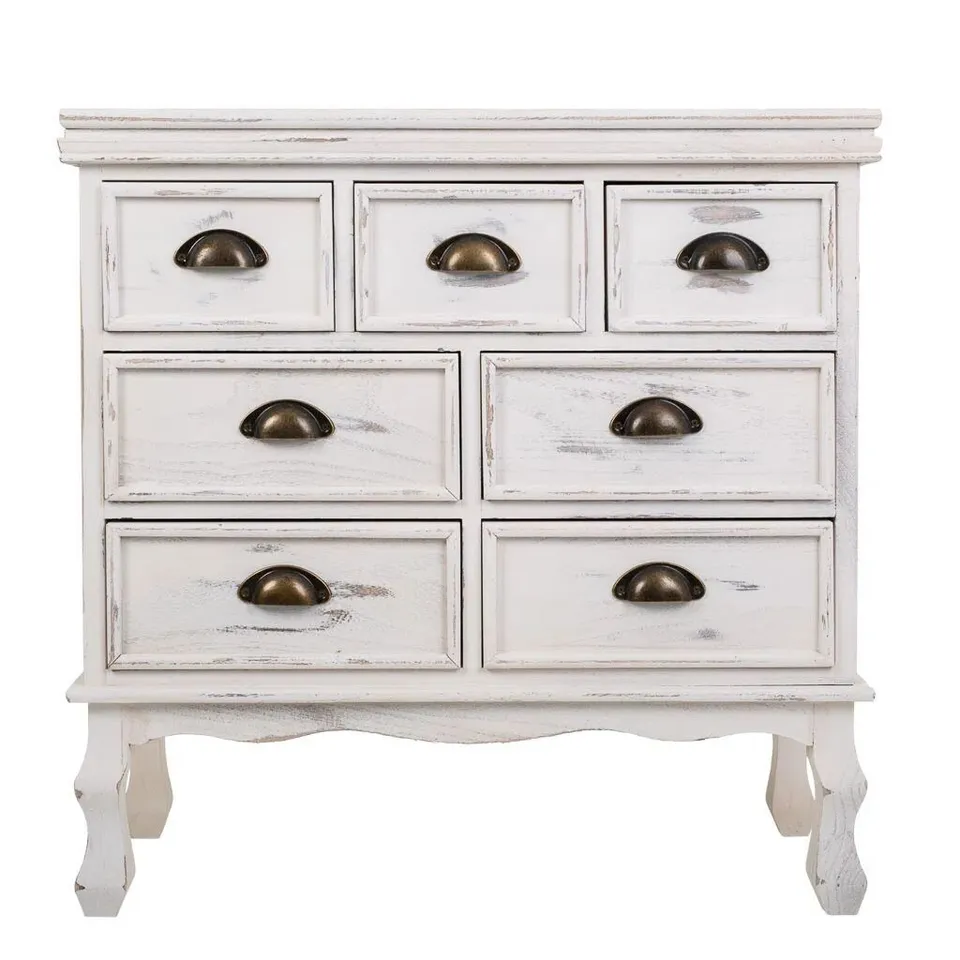 BOXED PICCADILLY 7 DRAWER CHEST - WHITE (1 BOX)