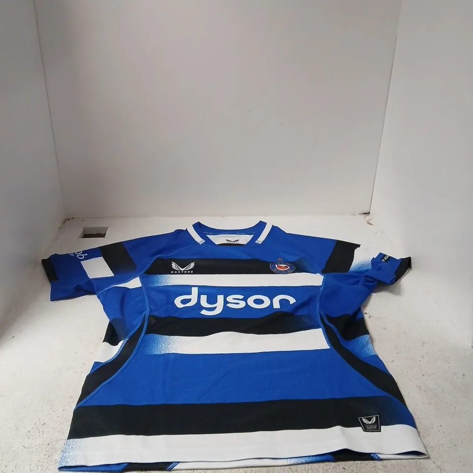 CASTORE MEN’S BATH RUGBY JERSEY – BLUE, UK XL