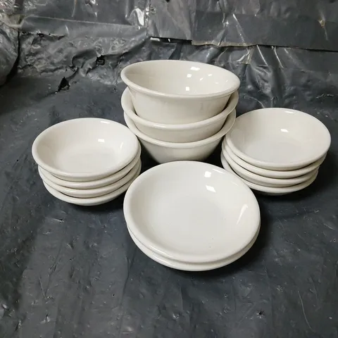 LARGE QUANTITY OF ASSORTED CAMEO CHINA PORCELAIN CONDIMENT DISHES - COLLECTION ONLY 