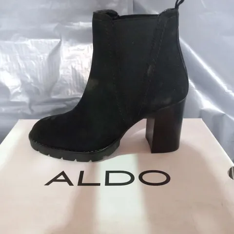 BOXED ALDO GALOREVIA BLACK ANKLE BOOTS SIZE 3