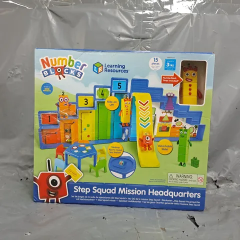 BOXED LEARNING RESOURCES NUMBERBLOCKS STEP SQUAD MISSION HEADQUARTERS TOY