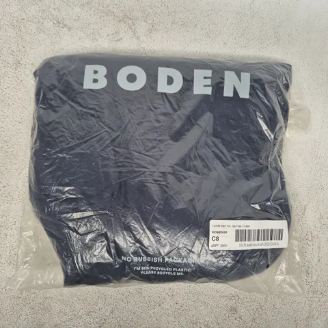 BAGGED BODEN ALI TRIM T-SHIRT IN NAVY SIZE 14